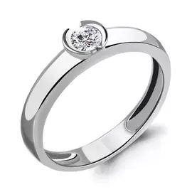 Кольцо из белого золота с бриллиантом 960490