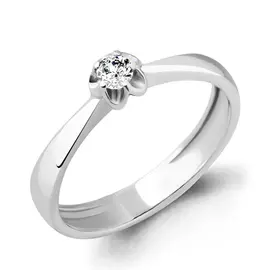 Кольцо из белого золота с бриллиантом 961293