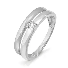 Кольцо из белого золота с бриллиантом БР110512