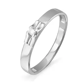 Кольцо из белого золота с бриллиантом БР110746