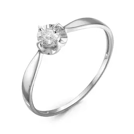 Кольцо из белого золота с бриллиантом БР111092б