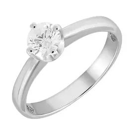 Кольцо из белого золота с бриллиантом с родированием 01-1083