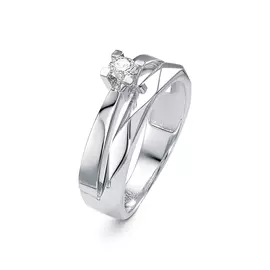 Кольцо из белого золота с бриллиантом с родированием 3586-11001