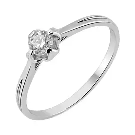 Кольцо из белого золота с бриллиантом с родированием ERG21D01000005