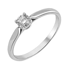 Кольцо из белого золота с бриллиантом с родированием ERG21D01000012