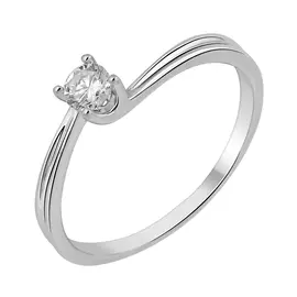 Кольцо из белого золота с бриллиантом с родированием ERG21D1000010