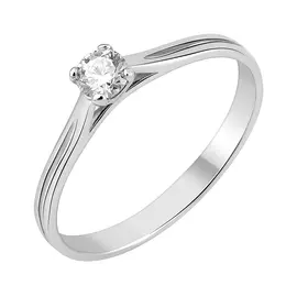 Кольцо из белого золота с бриллиантом с родированием ERG21D1000011