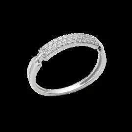 Кольцо из белого золота с фианитами 000591-3101