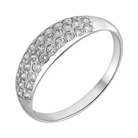 Кольцо из белого золота с фианитами 01-1383-24