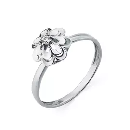 Кольцо из белого золота с фианитами 1000067