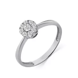 Кольцо из белого золота с фианитами 1000146