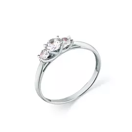 Кольцо из белого золота с фианитами 1000170