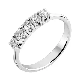 Кольцо из белого золота с фианитами 63205