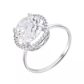 Кольцо из белого золота с фианитами 81010058