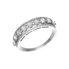 Кольцо из белого золота с фианитами 81010106