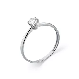 Кольцо из белого золота с фианитом 1000152