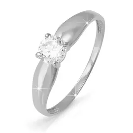 Кольцо из белого золота с фианитом 113596