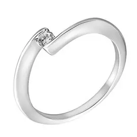 Кольцо из белого золота с фианитом 11-0646-12-01