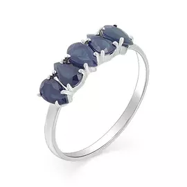 Кольцо из белого золота с сапфирами 1-107-322-02
