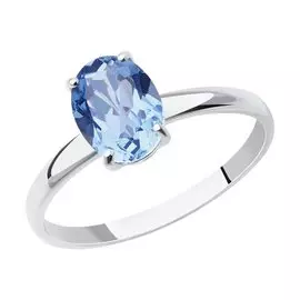 Кольцо из белого золота с ситаллом 716440