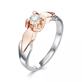 Кольцо из красно-белого золота с бриллиантом 1779-252-00-00