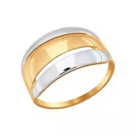 Кольцо из красного и белого золота 016845