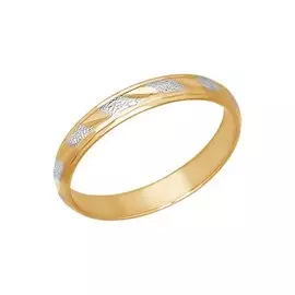 Кольцо из красного и белого золота 110105