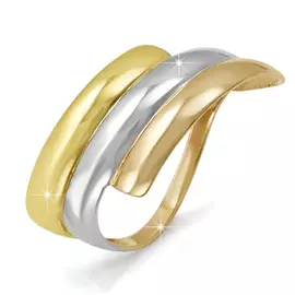 Кольцо из красного и белого золота 210676