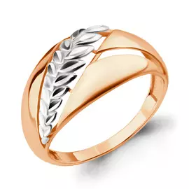 Кольцо из красного и белого золота 54646