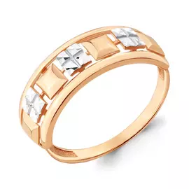 Кольцо из красного и белого золота 54662