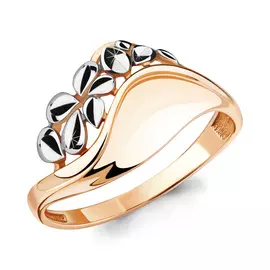 Кольцо из красного и белого золота 54709