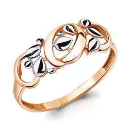 Кольцо из красного и белого золота 54714