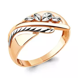 Кольцо из красного и белого золота 54754