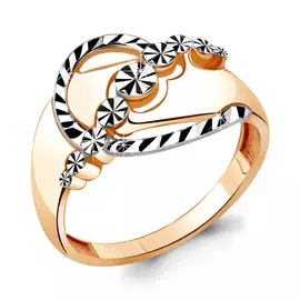 Кольцо из красного и белого золота 54760