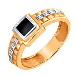 Кольцо из красного и белого золота 62148Ч