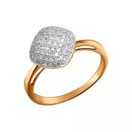 Кольцо из красного и белого золота с бриллиантами 1010803 №11 21