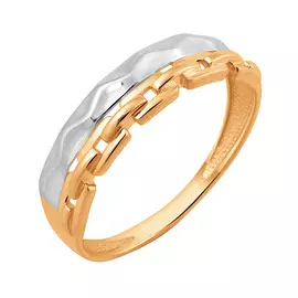 Кольцо из красного и белого золота с родированием 10-1869-10-00