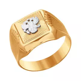 Кольцо из красного золота 014022