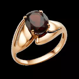 Кольцо из красного золота гранатом 009431-1350