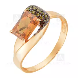 Кольцо из красного золота кл3075-6