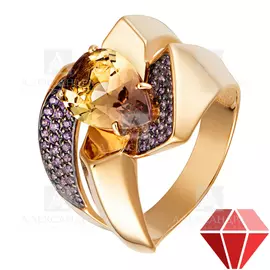 Кольцо из красного золота кл3547-49