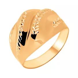 Кольцо из красного золота с алмазной гранью 15-0676-11-61