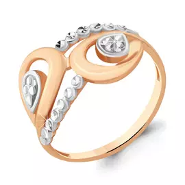 Кольцо из красного золота с алмазной огранкой 54724