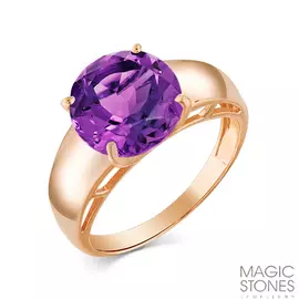 Кольцо из красного золота с аметистом 01-2-427-0200-010