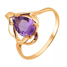 Кольцо из красного золота с аметистом 11-1323-11-07