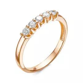 Кольцо из красного золота с бриллиантами 01-01331-01-001-01-00