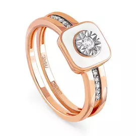 Кольцо из красного золота с бриллиантами 11-0804-1010 №41-20