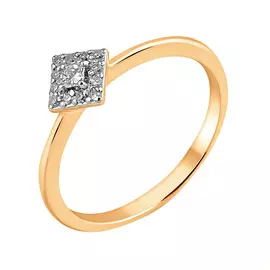 Кольцо из красного золота с бриллиантами 11-9089-11-02