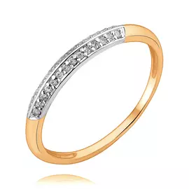 Кольцо из красного золота с бриллиантами 11-9201-11-02