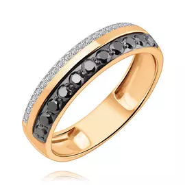 Кольцо из красного золота с бриллиантами 11-9392-11-61